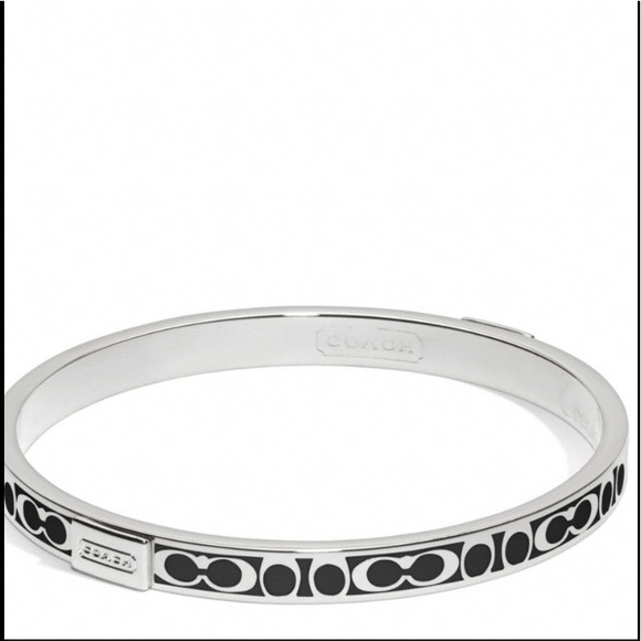 Coach Jewelry - Coach Silver/Black Bangle